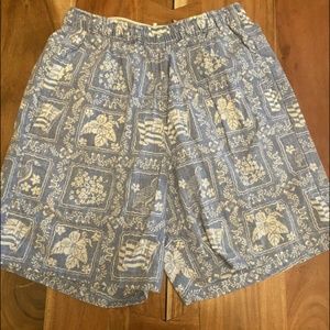 Reny Spooner Men's Light Blue Hawaiian Shorts